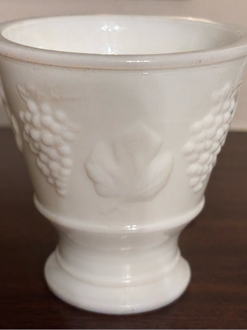 1965 Keen White Milk Glass Cup Vase